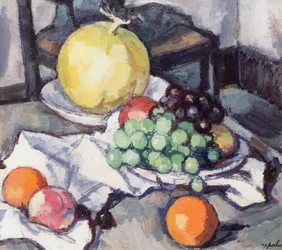 Still Life with Melons and Grapes